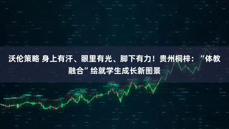 沃伦策略 身上有汗、眼里有光、脚下有力！贵州桐梓：“体教融合”绘就学生成长新图景